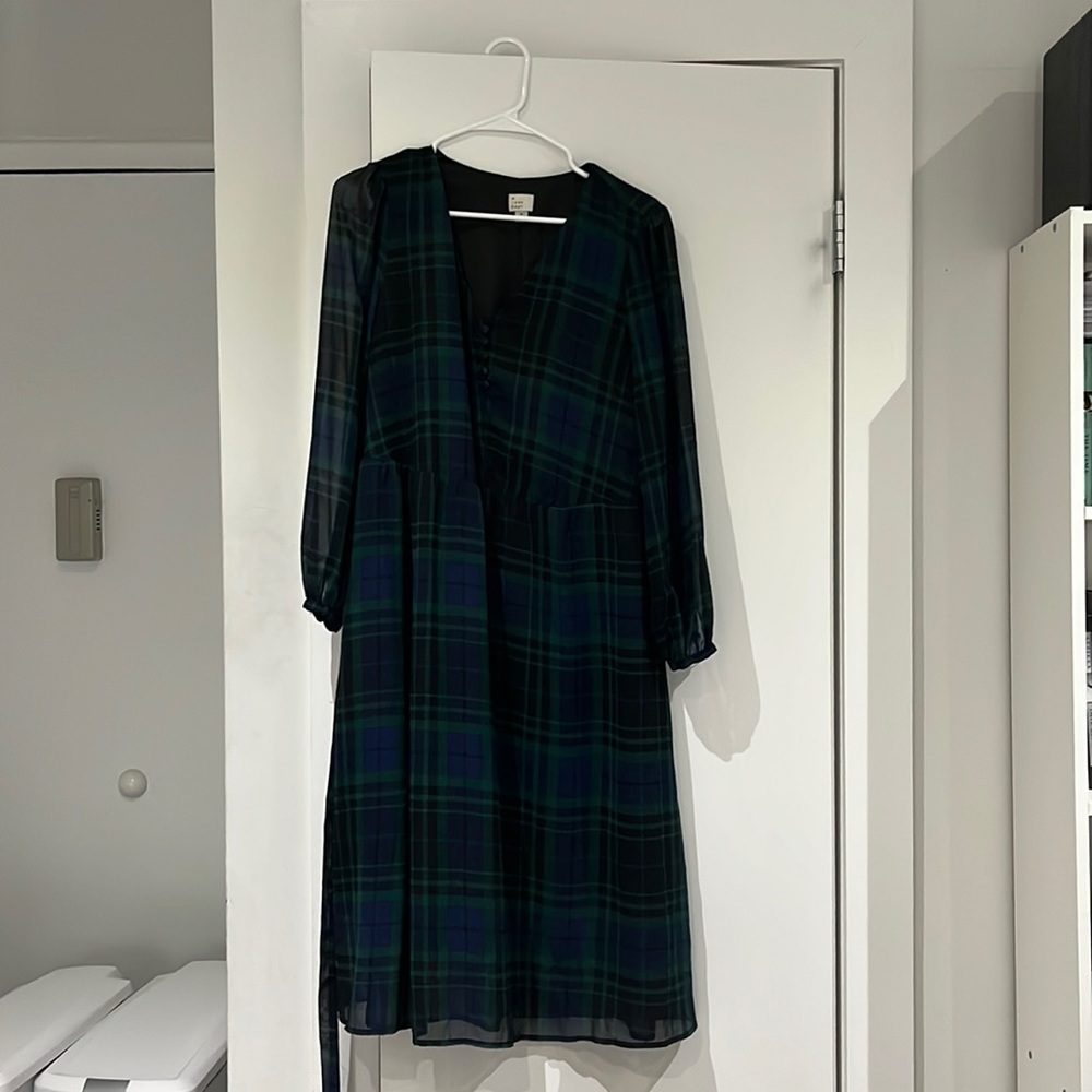 A New Day Plaid Midi Dress